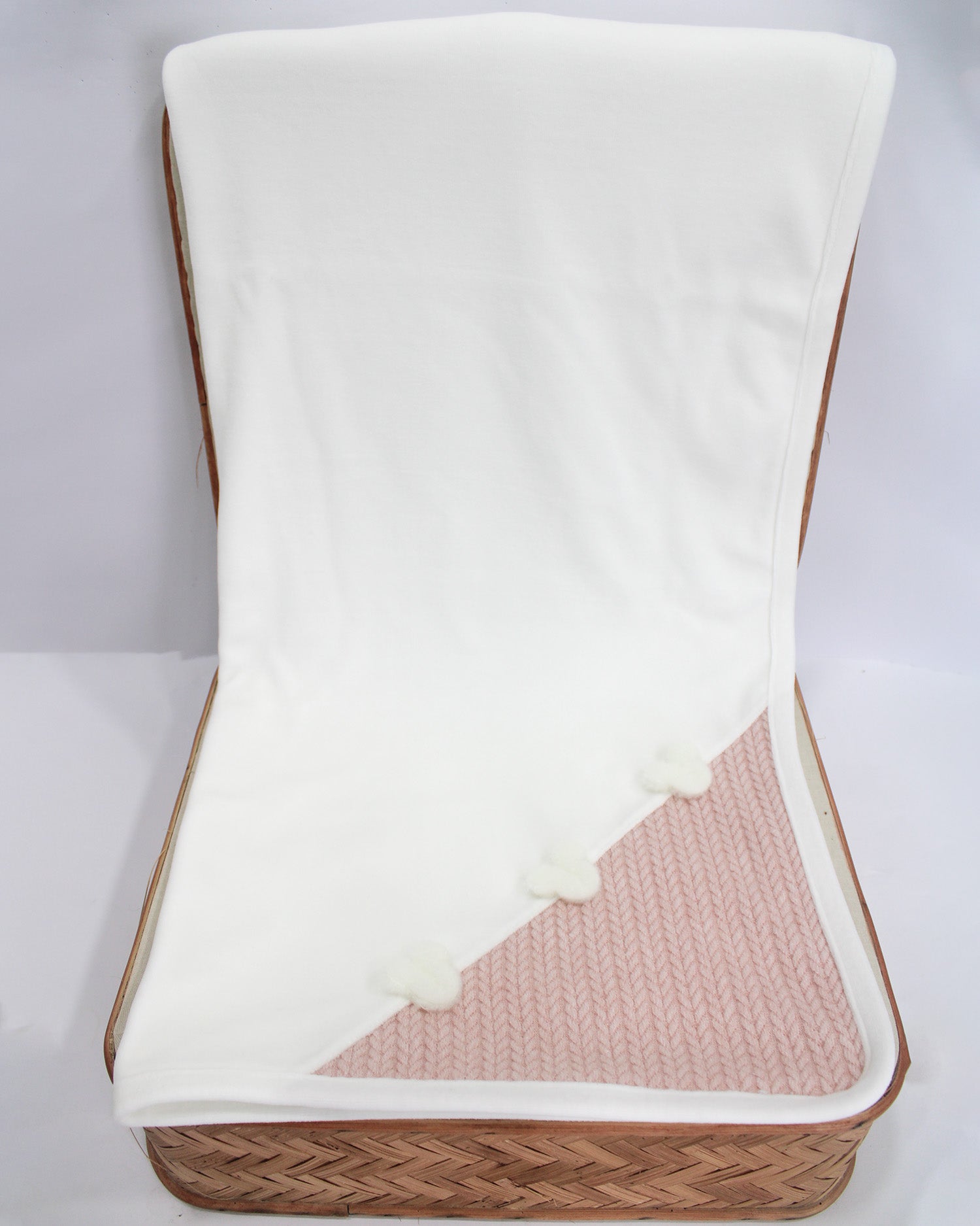 Deolinda Coperta Bianca/Rosa con Teddy per Neonate