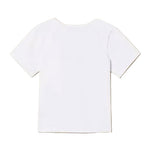 Twinset Kids T-Shirt Bianco con Ricamo Azzurro per Bambine e Neonate