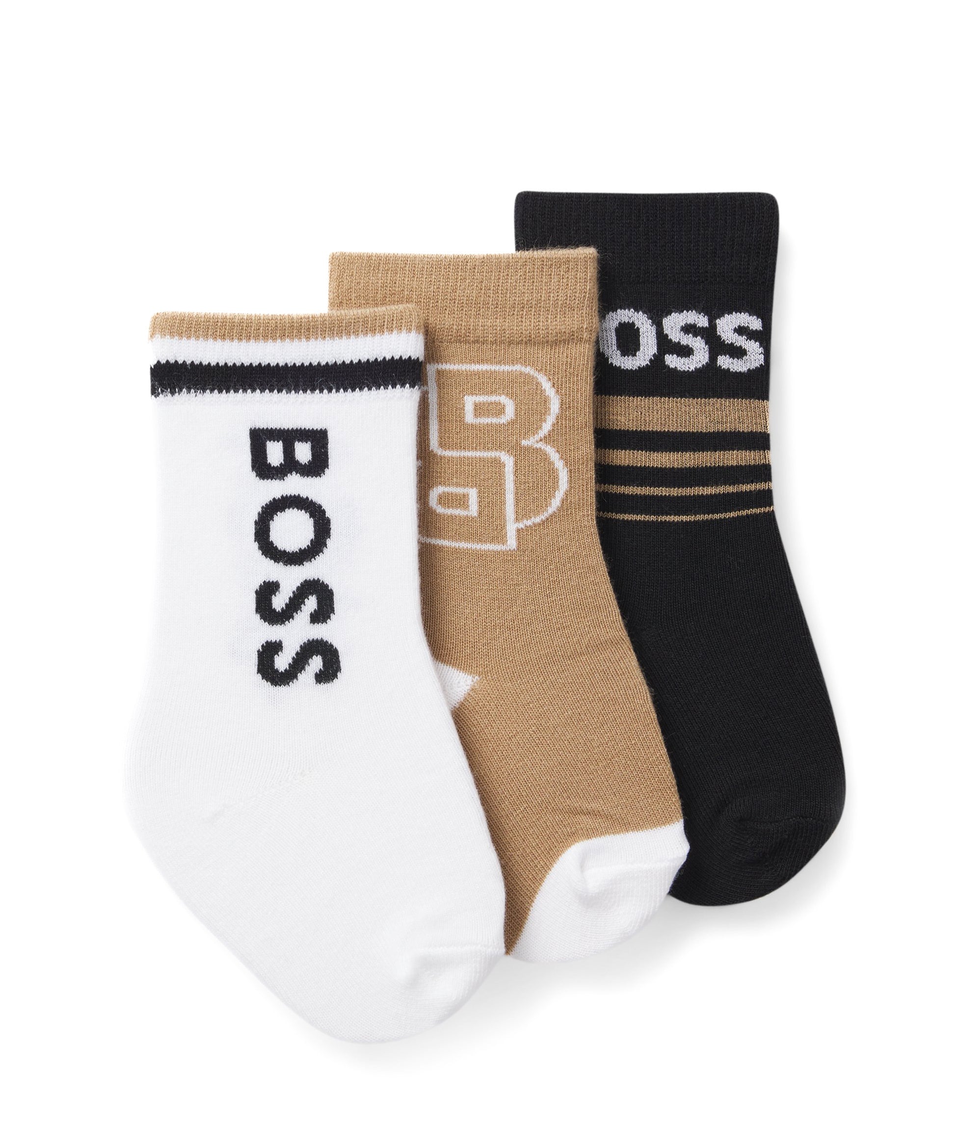 Hugo Boss Kids Calzini con Logo in Confezione da Tre per Neonati