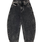 Diesel Kids Pantalone in Denim Nero per Bambine