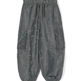 Calvin Klein Kids Pantaloni Grigi Antracite con Stampa Monogram per Bambini