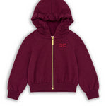 Elisabetta Franchi La Mia Bambina Felpa Cherry con Cappuccio per Neonate