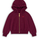 Elisabetta Franchi La Mia Bambina Felpa Cherry con Cappuccio per Neonate