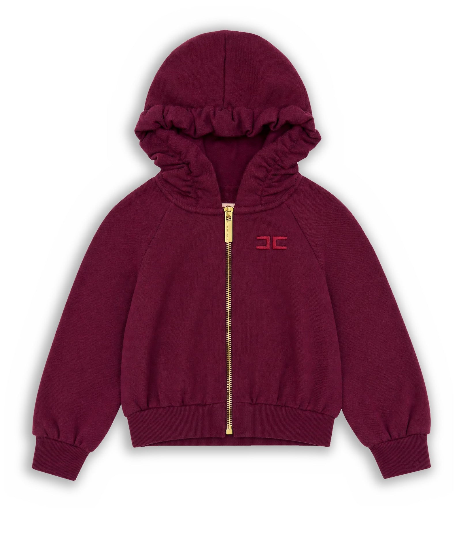 Elisabetta Franchi La Mia Bambina Felpa Cherry con Cappuccio per Neonate