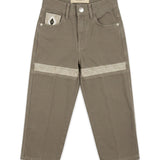 Yes London Kids Pantalone in Denim con Targhetta Logo per Bambini