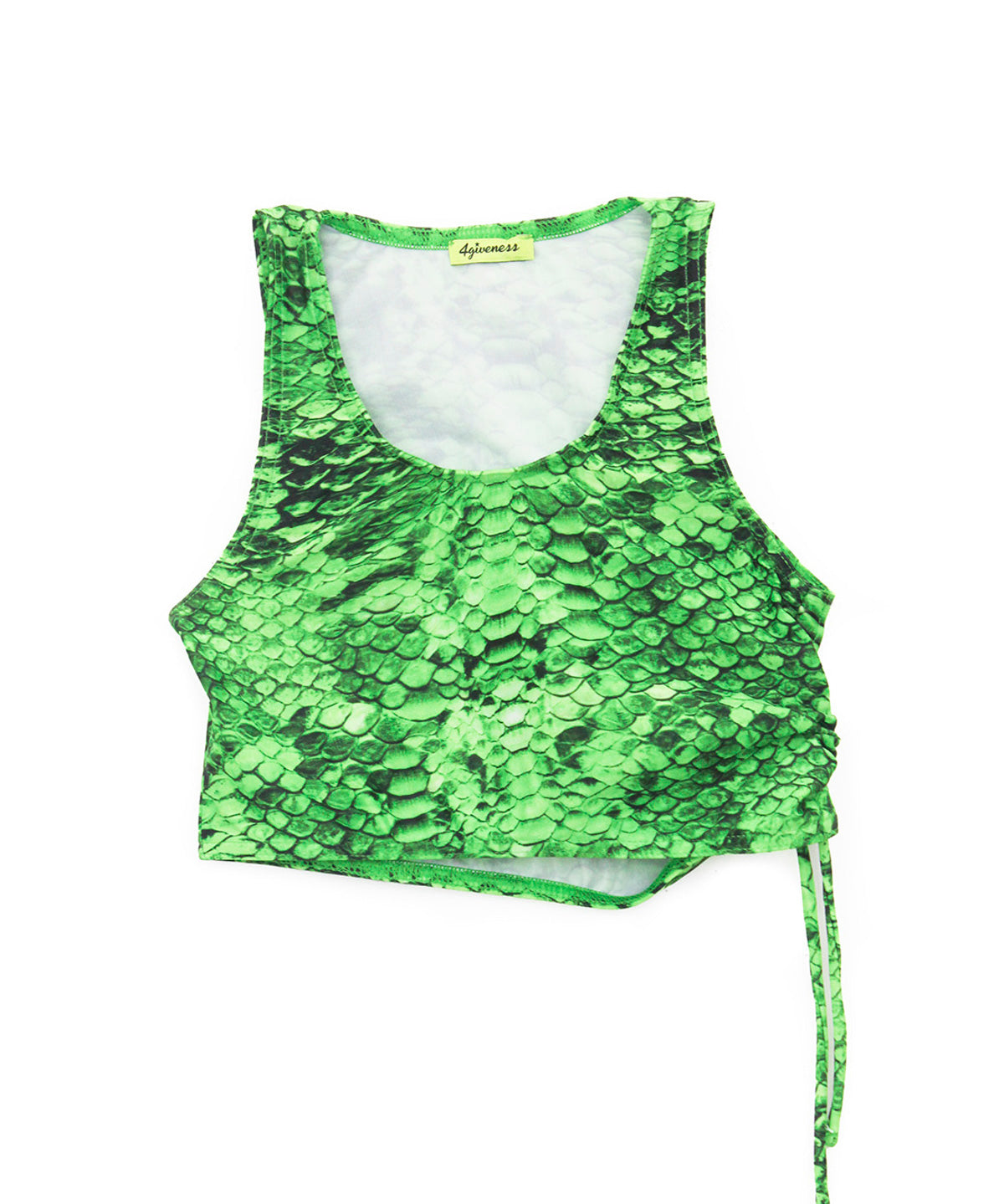 4GIVENESS Copricostume Top Fantasia Rainbow Boa Verde per Bambine