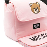 Moschino Kids Borsa Mamma Rosa Teddy Bear con Fasciatoio per Neonate