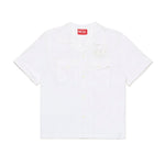 Diesel Kids Camicia Bianca Bowling con Oval D per Bambini