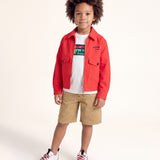 Dsquared2 Kids Giacca Rosso con Zip e Tasconi per Bambini
