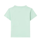 Palm Angels Kids T-Shirt Verde Chiaro Stampa Teddy con Logo per Neonate