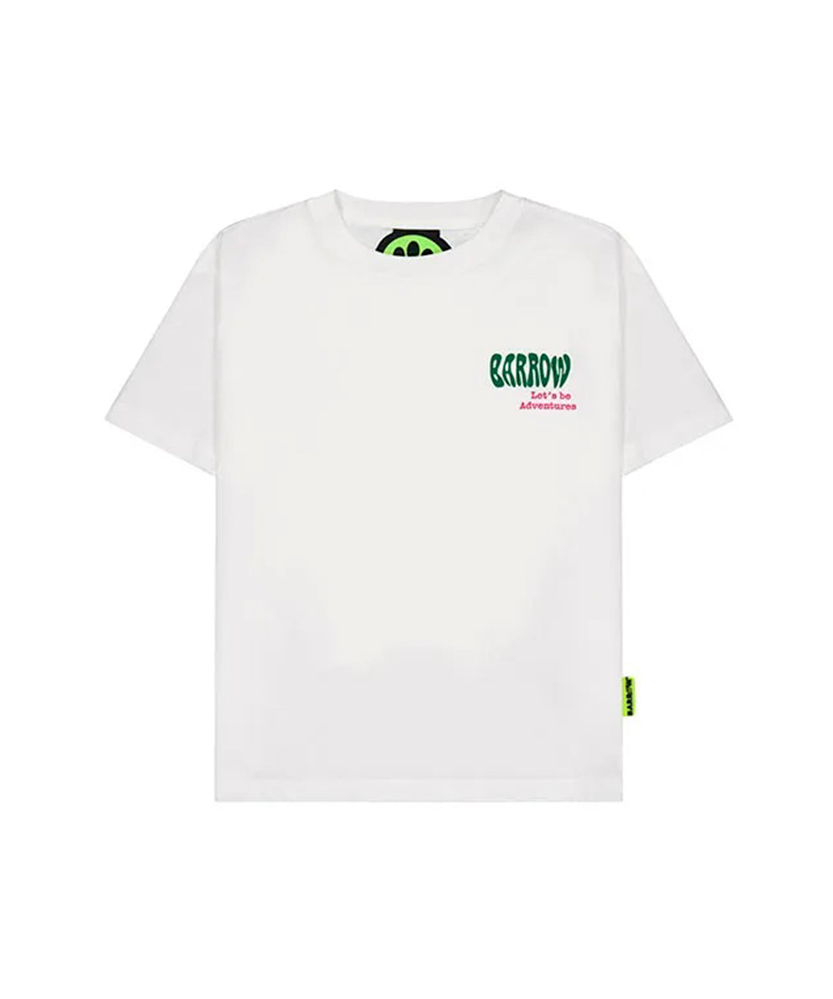 Barrow Kids T-Shirt Bianca con Stampa Retro per Bambine (fronte)