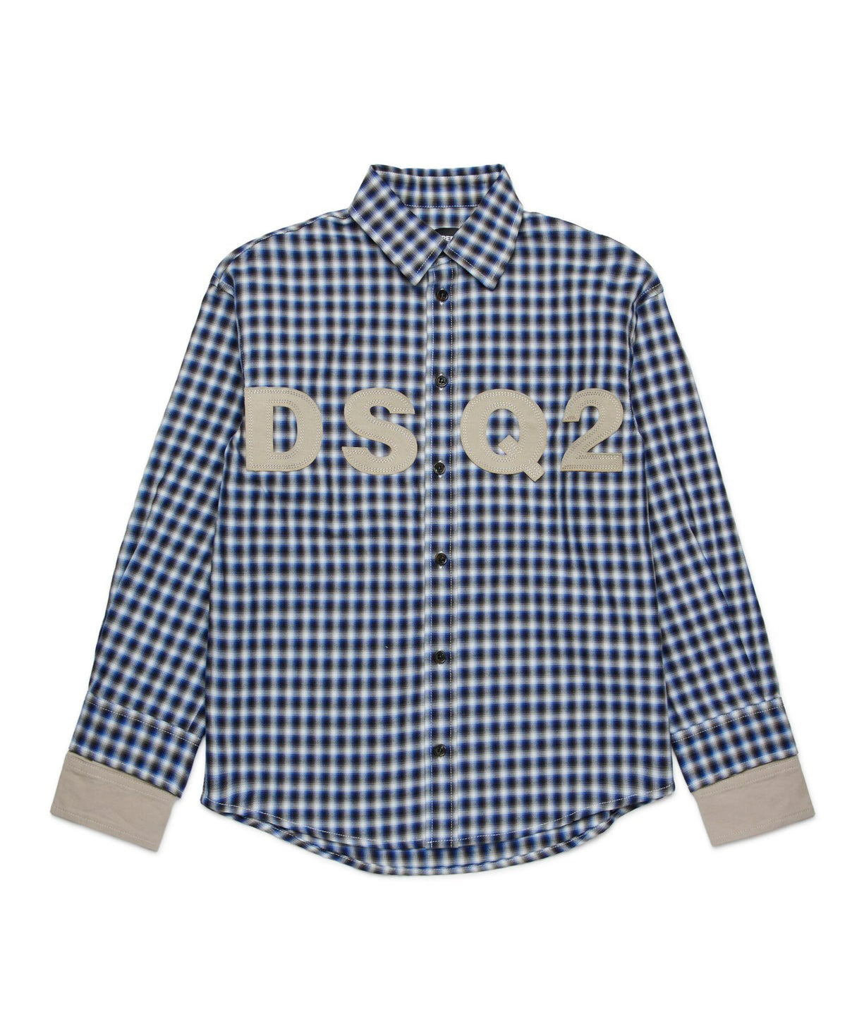 Dsquared2 Kids Camicia a Quadri con Logo (fronte)