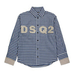 Dsquared2 Kids Camicia a Quadri con Logo (fronte)