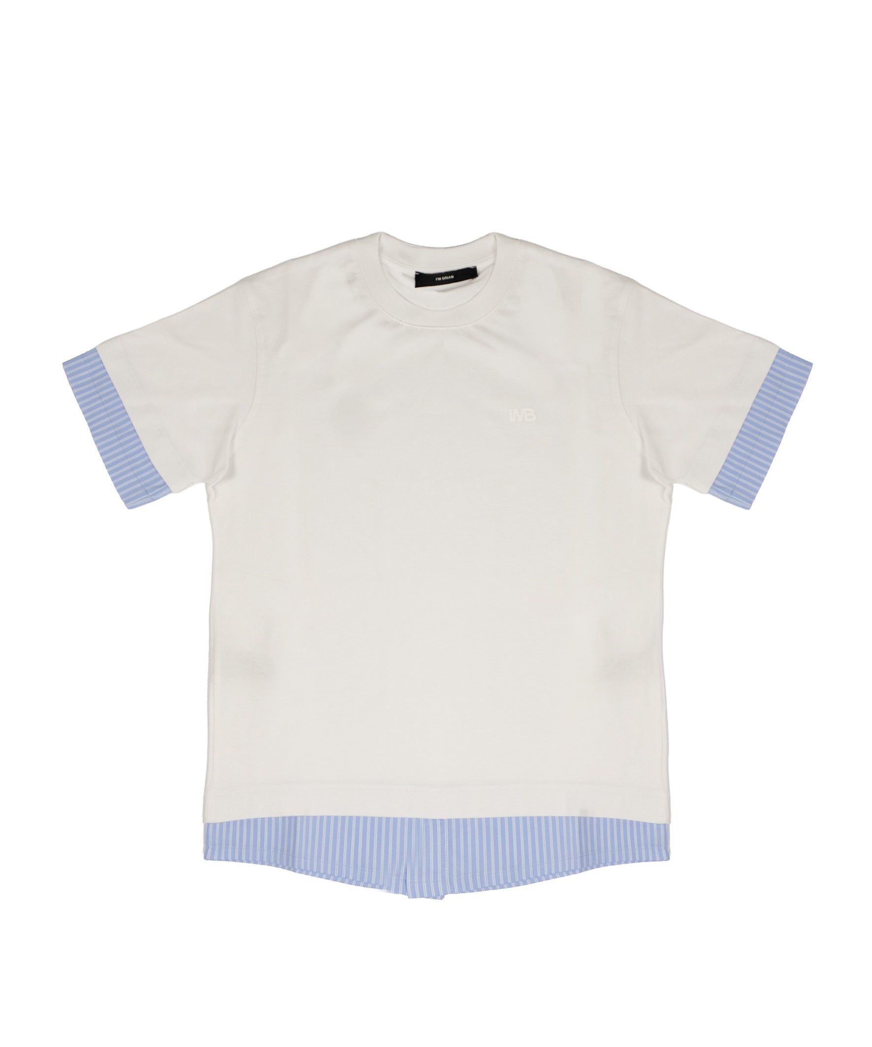 I'M Brian Kids T-Shirt Bianco con Inserto Camicia per Bambini
