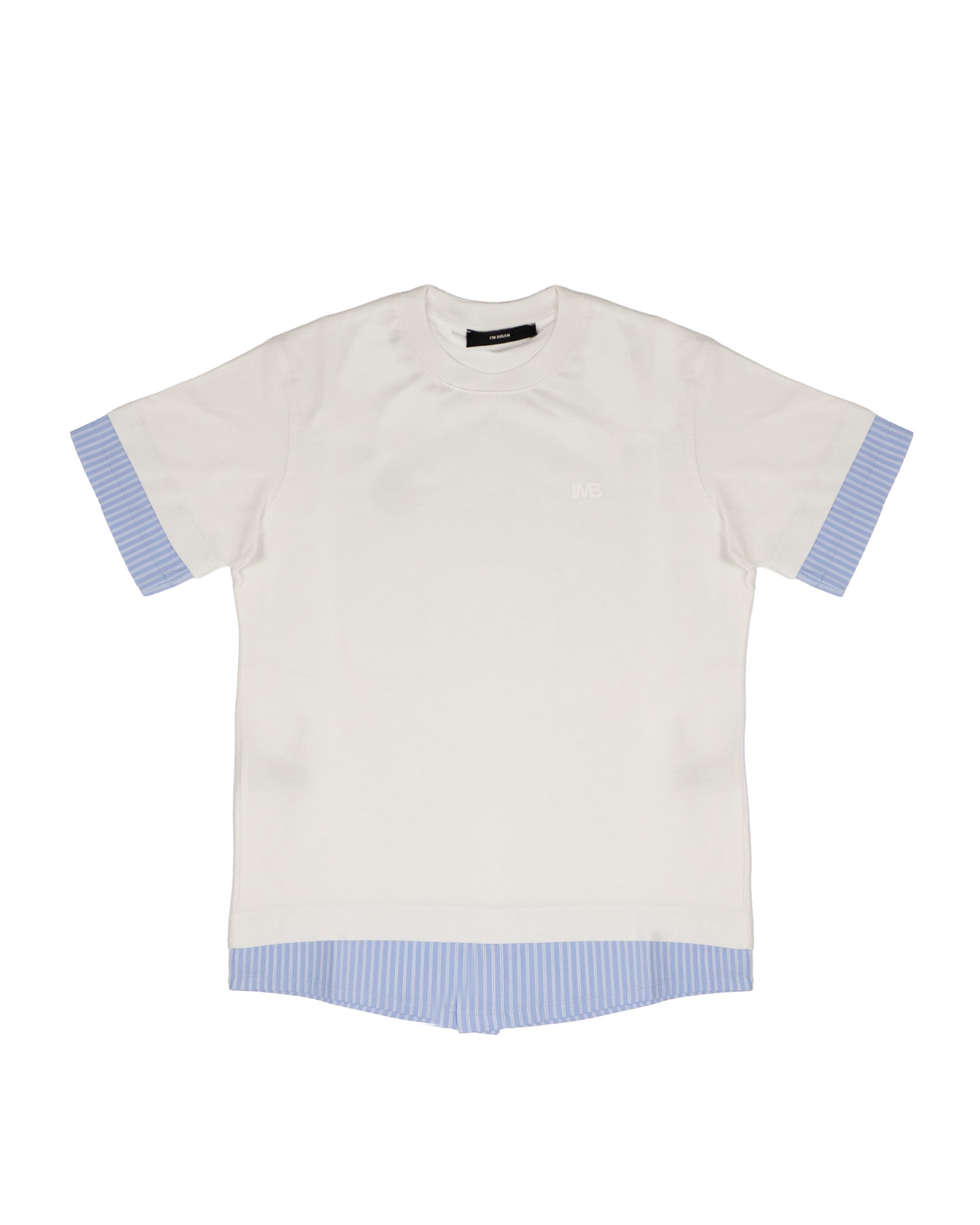 I'M Brian Kids T-Shirt Bianco con Inserto Camicia per Bambini