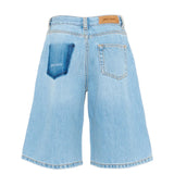 Palm Angels Kids Bermuda in Denim con Logo sul Retro per Bambini