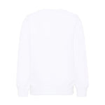 Moschino Kids Felpa Bianco Girocollo in Cotone con Stampa Teddy Bear e Logo per Bambini