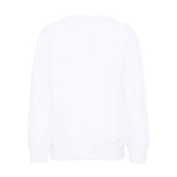 Moschino Kids Felpa Bianco Girocollo in Cotone con Stampa Teddy Bear e Logo per Bambini