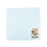 Moschino Kids Coperta Celeste con Stampa Toy per Neonati