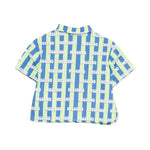Moschino Kids Camicia a Righe Verde e Blu All-Over per Neonati