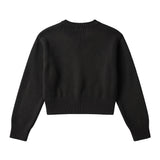 Patrizia Pepe Kids Maglioncino Nero con Logo per Bambine
