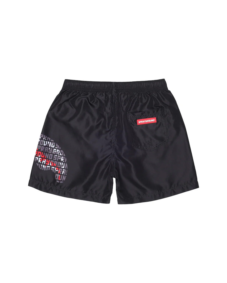 Sprayground Kids Costume Nero con Logo All-Over per Bambini