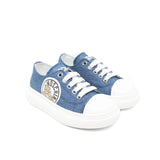 Moschino Kids Sneakers in Denim con Logo Teddy per Bambini