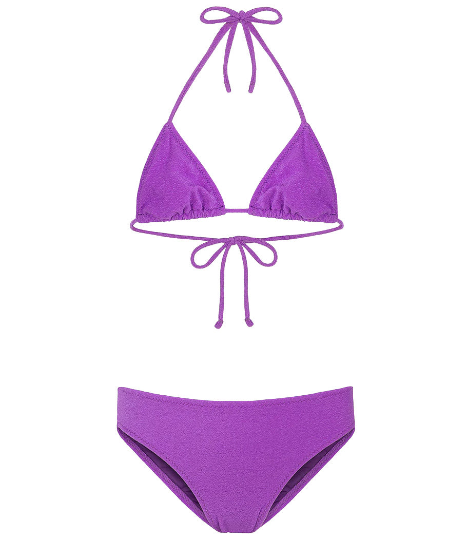 F**K Kids Costume Due Pezzi Viola per Bambine
