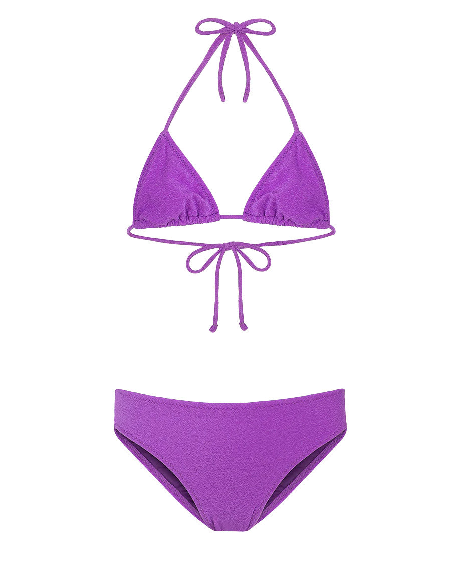 F**K Kids Costume Due Pezzi Viola per Bambine