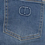 Twinset Kids Jeans Denim con Inserti per Bambine (dettaglio)