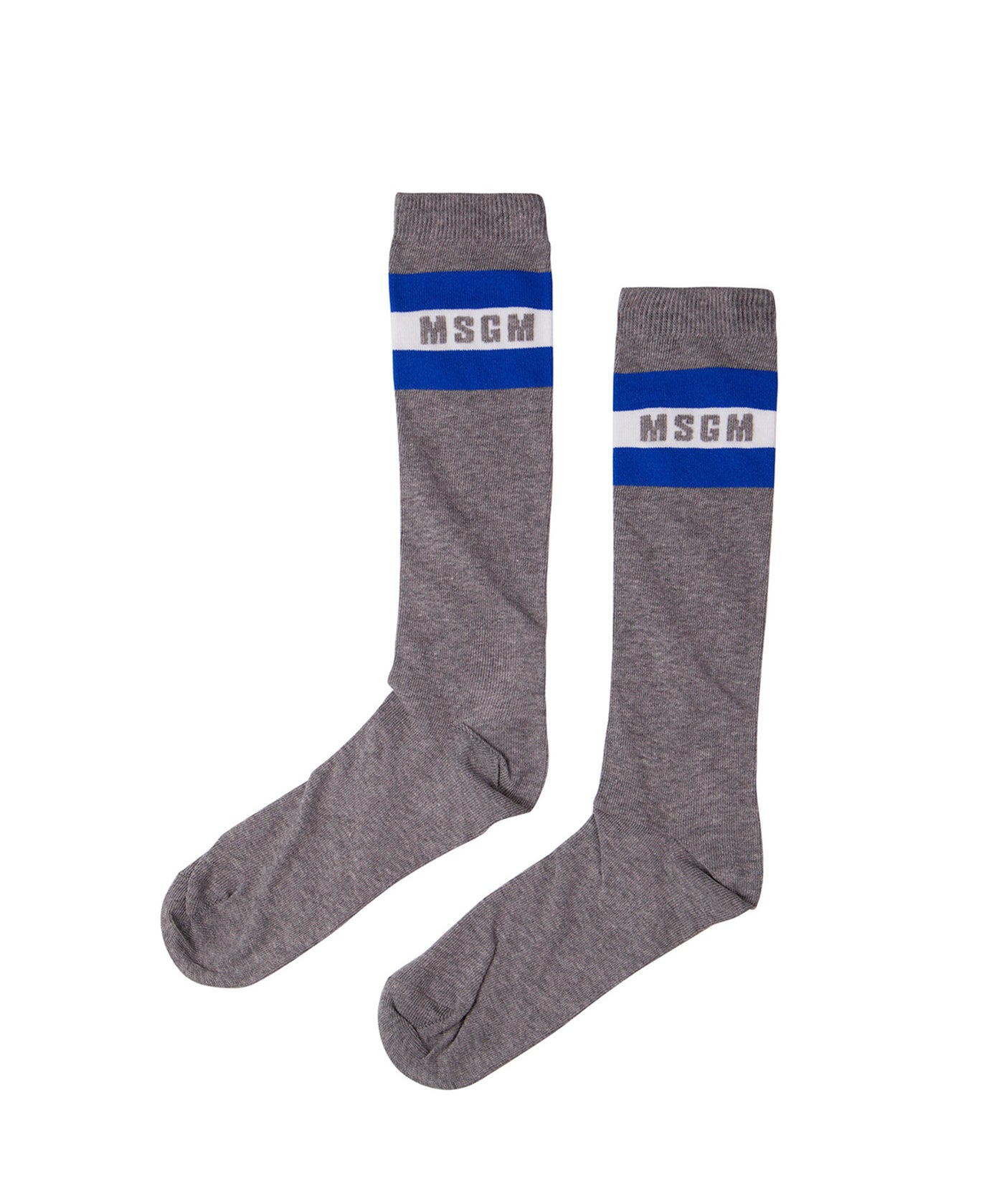 MSGM Kids Calzino Grigio con Logo per Bambini