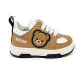 Moschino Kids Sneakers Beige con Logo Teddy per Neonati