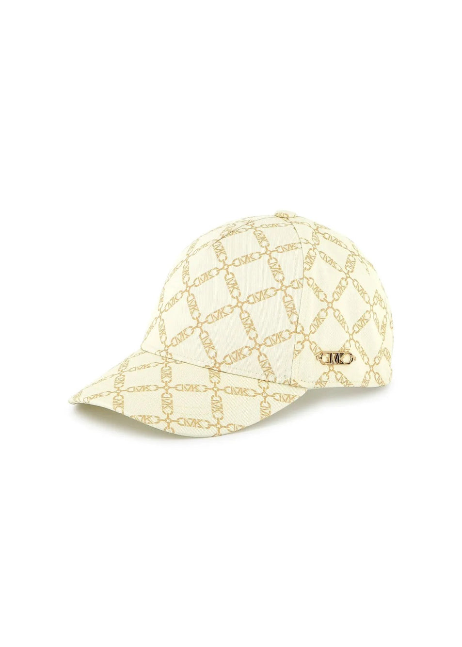 Michael Kors Kids Cappello Crema Logo All over per Bambine (fronte)