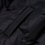 Diesel Kids Piumino Cropped Nero con Cappuccio e Logo Oval per Bambine