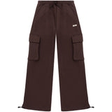 MSGM Kids Pantalone Cargo Caffè con Logo per Bambine