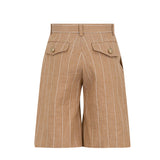 Eleventy Kids Bermuda Beige Rigato con Pence per Bambini