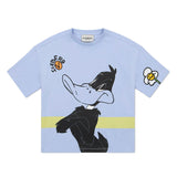 Iceberg Kids T-Shirt Celeste con Stampa Daffy Duck per Bambine