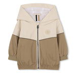 Boss Kids Giacca a Vento Beige con Cappuccio per Bambini