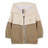 Boss Kids Giacca a Vento Beige con Cappuccio per Bambini