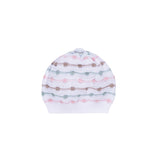 Cappello Marlù Bianco con Ricami Multicolor per Neonate
