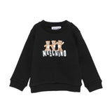 Moschino Kids Felpa Nero con Logo Teddy Bear per Neonati