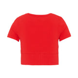 Diesel Kids T-Shirt Rosso con Logo Bianco per Bambine