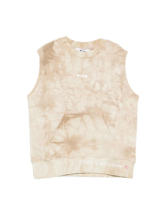 Msgm Kids Canotta in Felpa Beige Sfumato con Tasca per Bambini