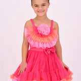 Angel's Face Fuchsia Tulle Rosette Top for Girls