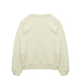 Calvin Klein Kids Felpa Panna Girocollo Ricamo Logo Frontale per Bambini