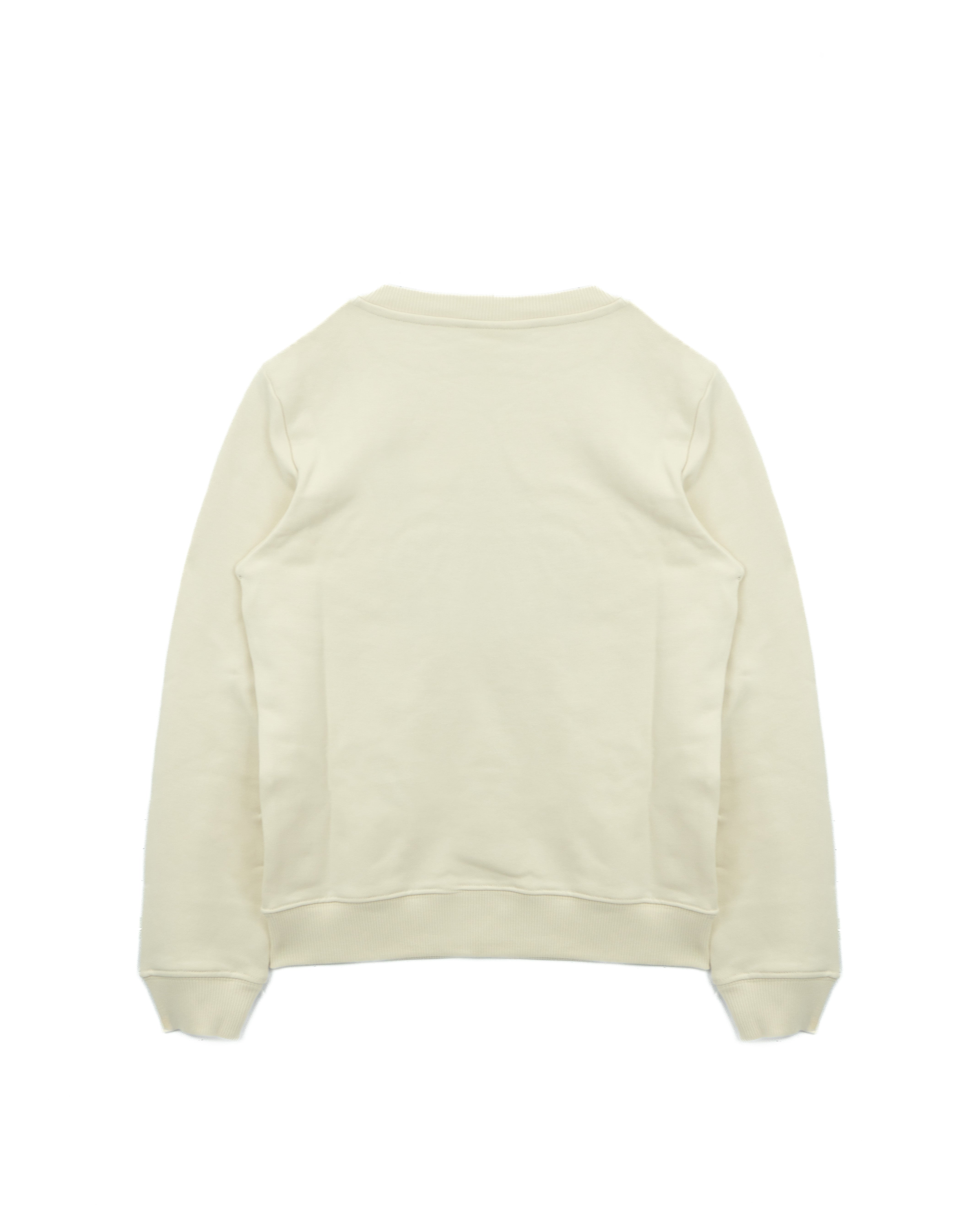 Calvin Klein Kids Felpa Panna Girocollo Ricamo Logo Frontale per Bambini