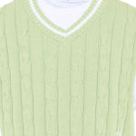 Msgm Kids T-Shirt con Gilet Bianco/Verde per Bambini