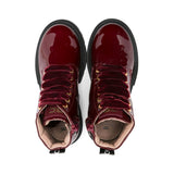 Elisabetta Franchi La Mia Bambina Stivali Anfibi Bordeaux per Neonate (dettaglio)