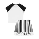 Moschino Kids Completo T-shirt con Gonna Bianco/Nero per Bambine (retro)