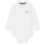 Lacoste Kids Body Bianco con Logo Unisex